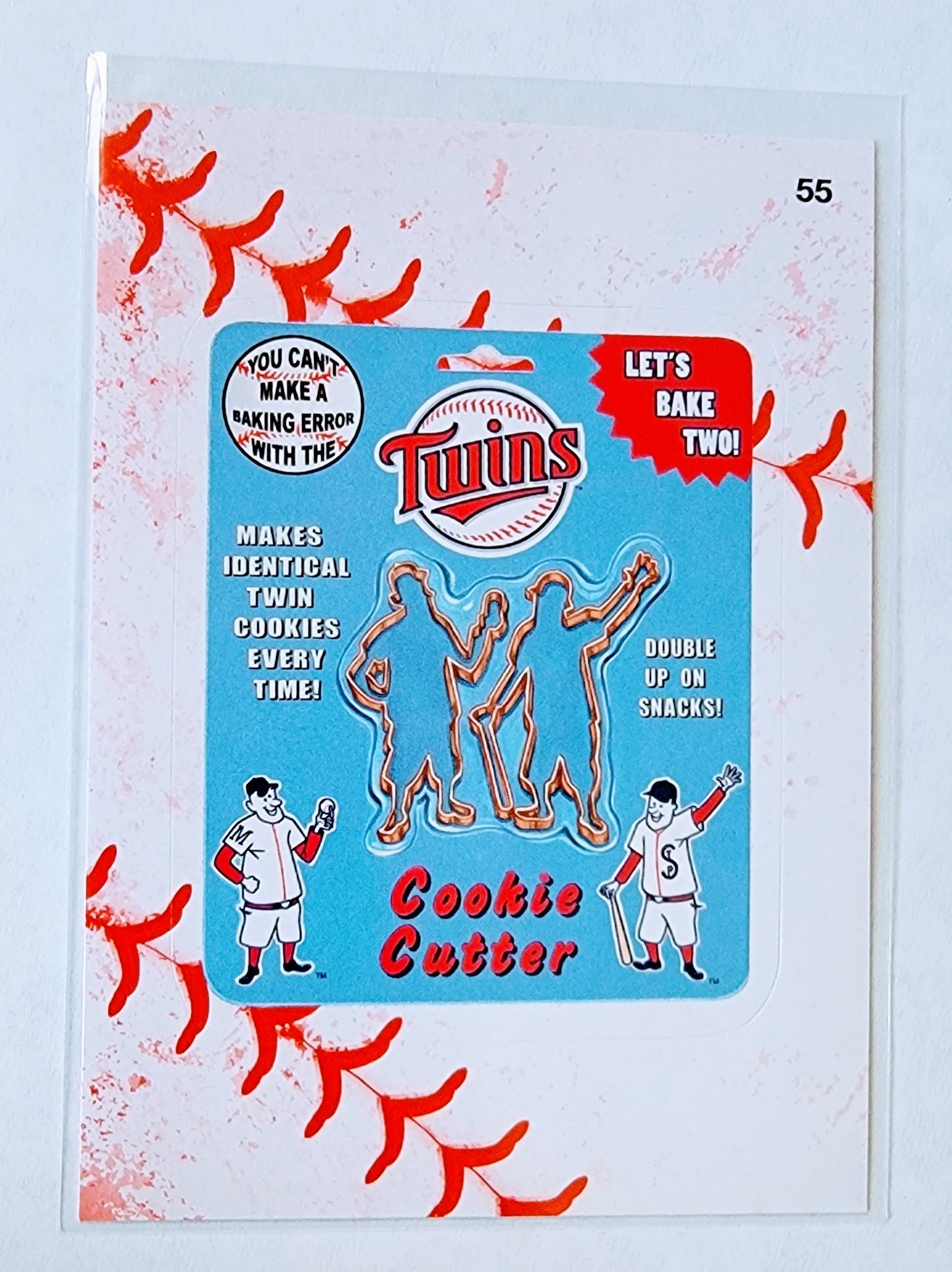 2016 Topps MLB Baseball Wacky Packages Minnesota Twins Cookie Cutter Lace Parallel Sticker Trading Card MCSC1 simple Xclusive Collectibles