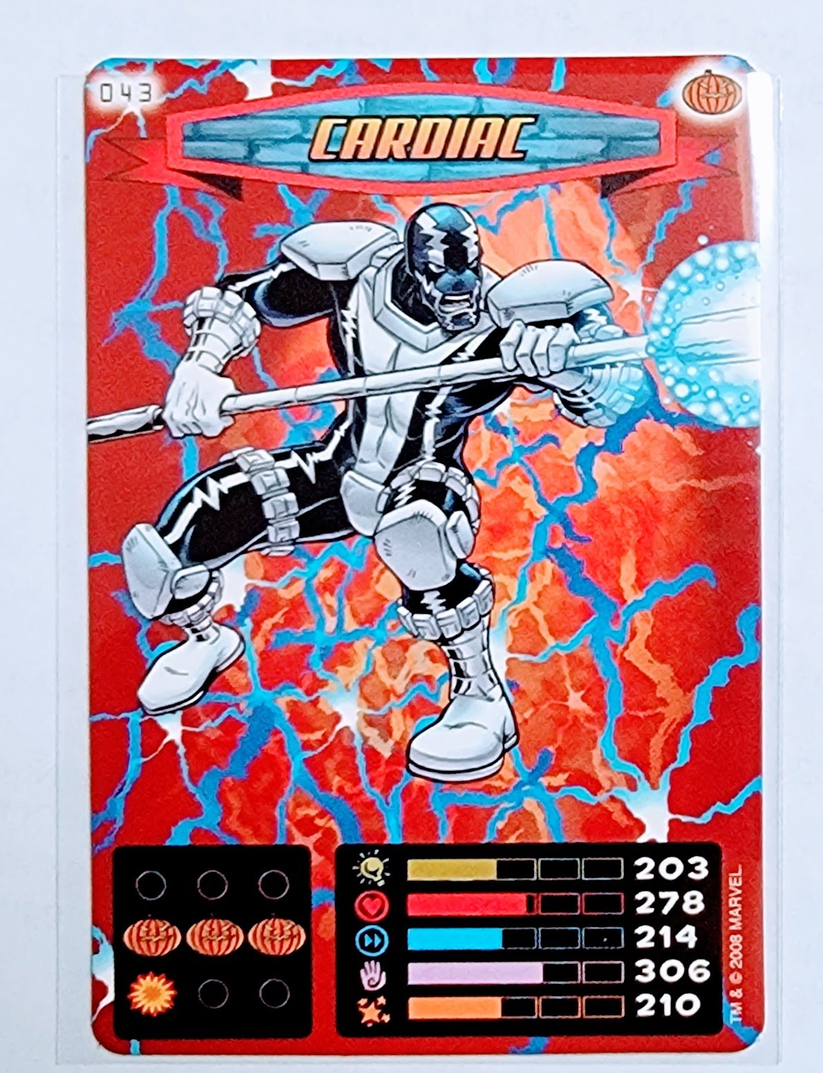 2008 Spiderman Heroes and Villains Cardiac #43 Marvel Booster Trading Card UPTI simple Xclusive Collectibles