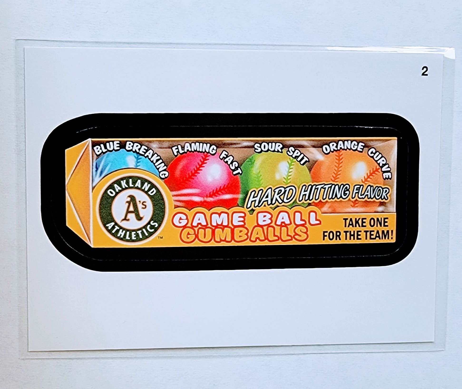 2016 Topps MLB Baseball Wacky Packages Oakland Athletics Game Ball Gumballs Parallel Sticker Trading Card MCSC1 simple Xclusive Collectibles