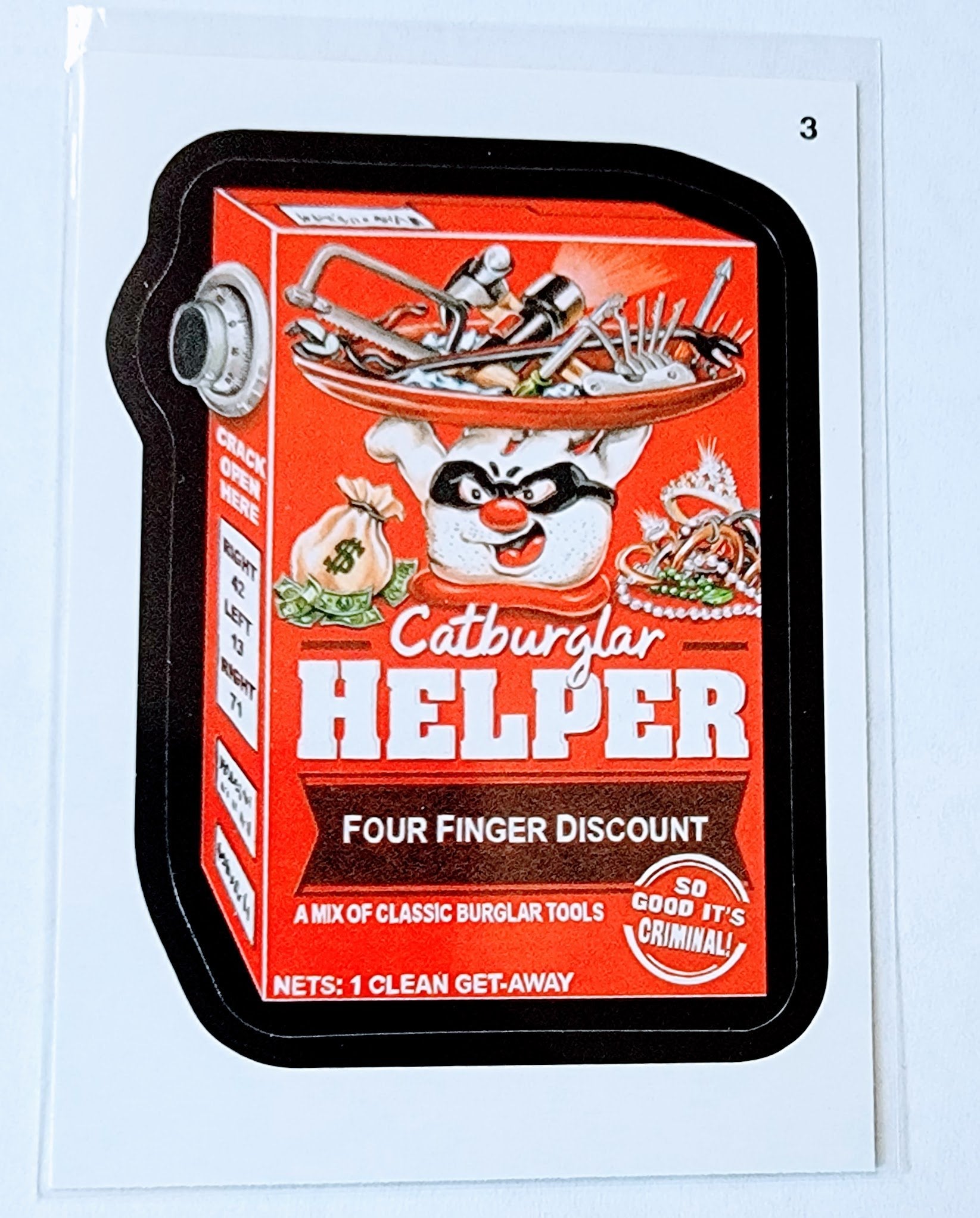 2016 Topps MLB Baseball Wacky Packages Catburglar Helper Sticker Trading Card MCSC1 simple Xclusive Collectibles
