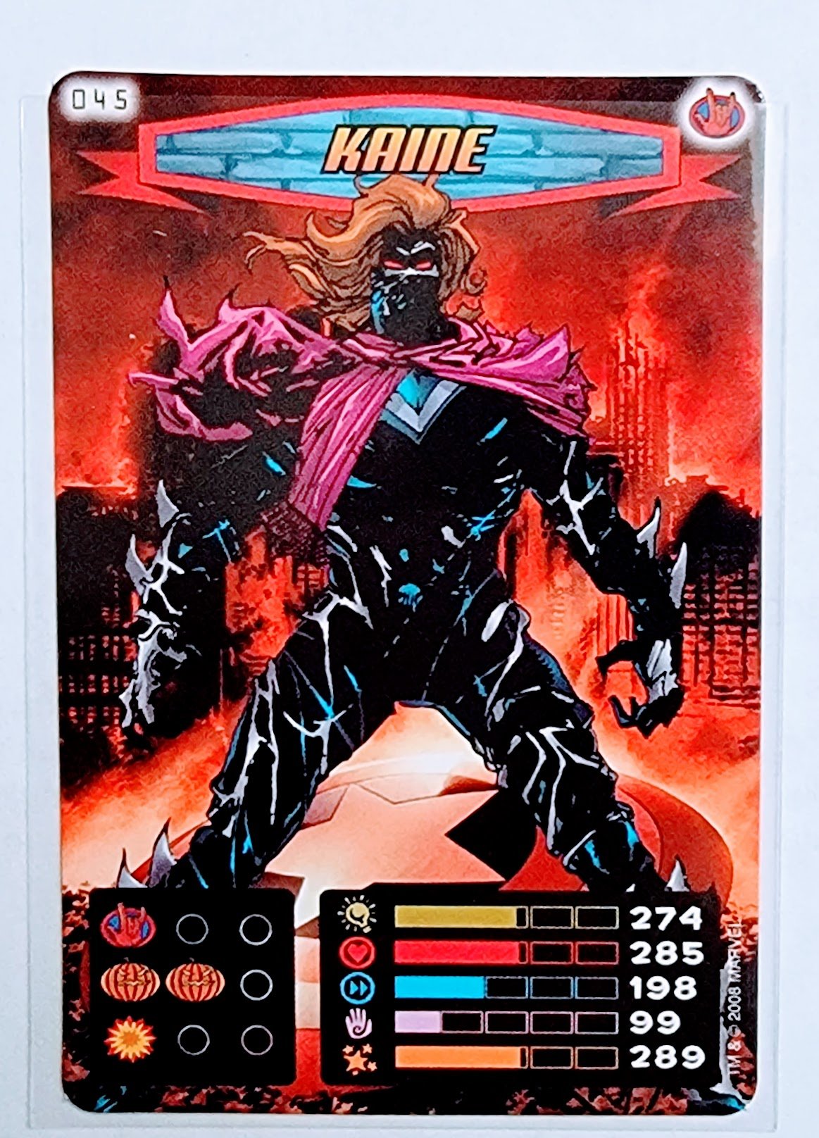 2008 Spiderman Heroes and Villains Kaine #45 Marvel Booster Trading Card UPTI simple Xclusive Collectibles