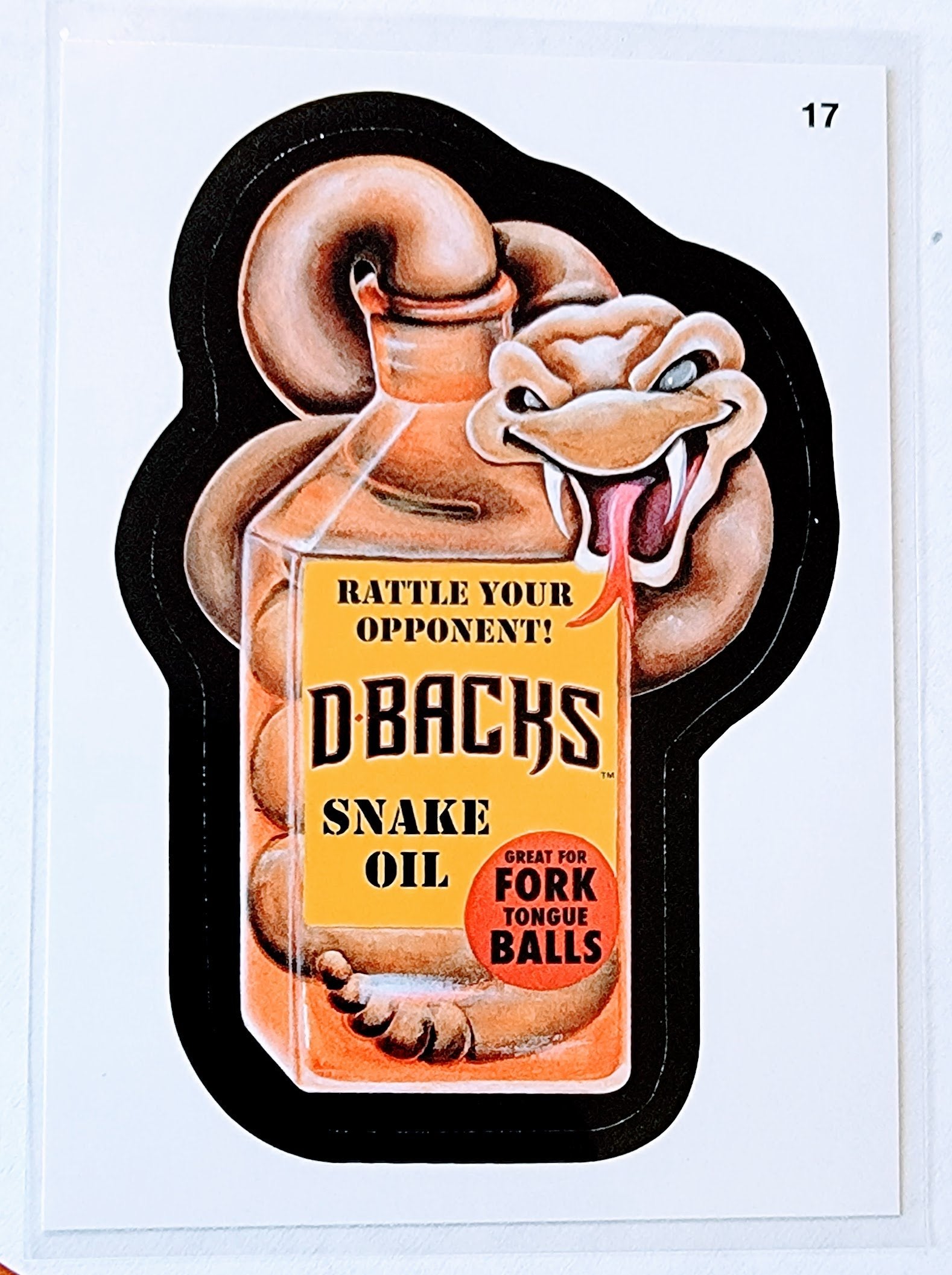 2016 Topps MLB Baseball Wacky Packages D'Backs Snake Oil Sticker Trading Card MCSC1 simple Xclusive Collectibles