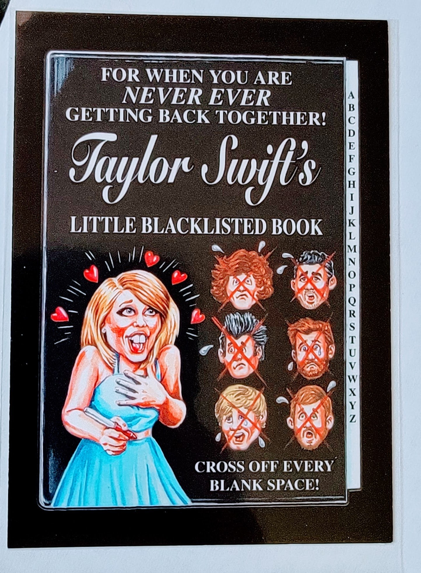 2017 Wacky Packages Taylor Swift's Little Blacklisted Book Sticker Trading Card MCSC1 simple Xclusive Collectibles