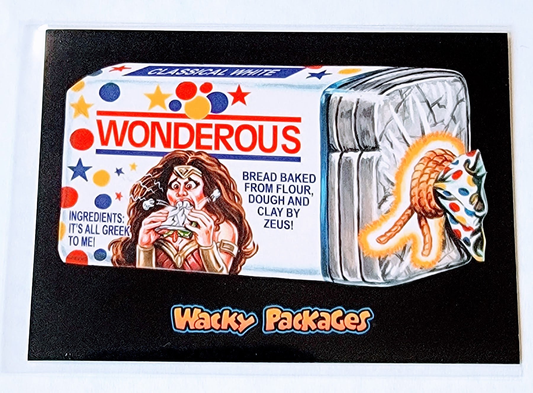2017 Wacky Packages 50th Anniversary Wonderous Bread Sticker Trading Card MCSC1 simple Xclusive Collectibles