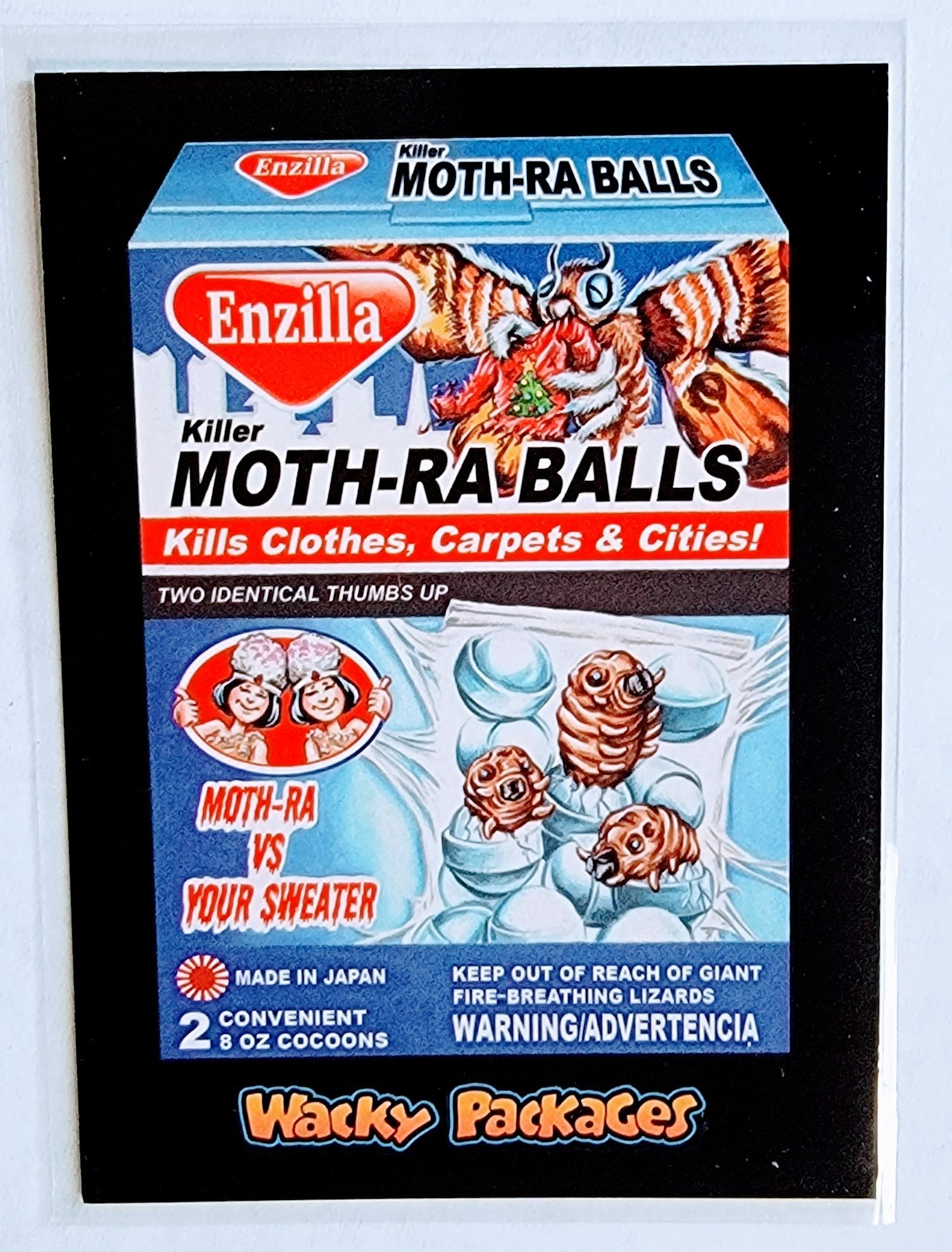 2017 Wacky Packages 50th Anniversary Killer Moth-Ra Balls Sticker Trading Card MCSC1 simple Xclusive Collectibles