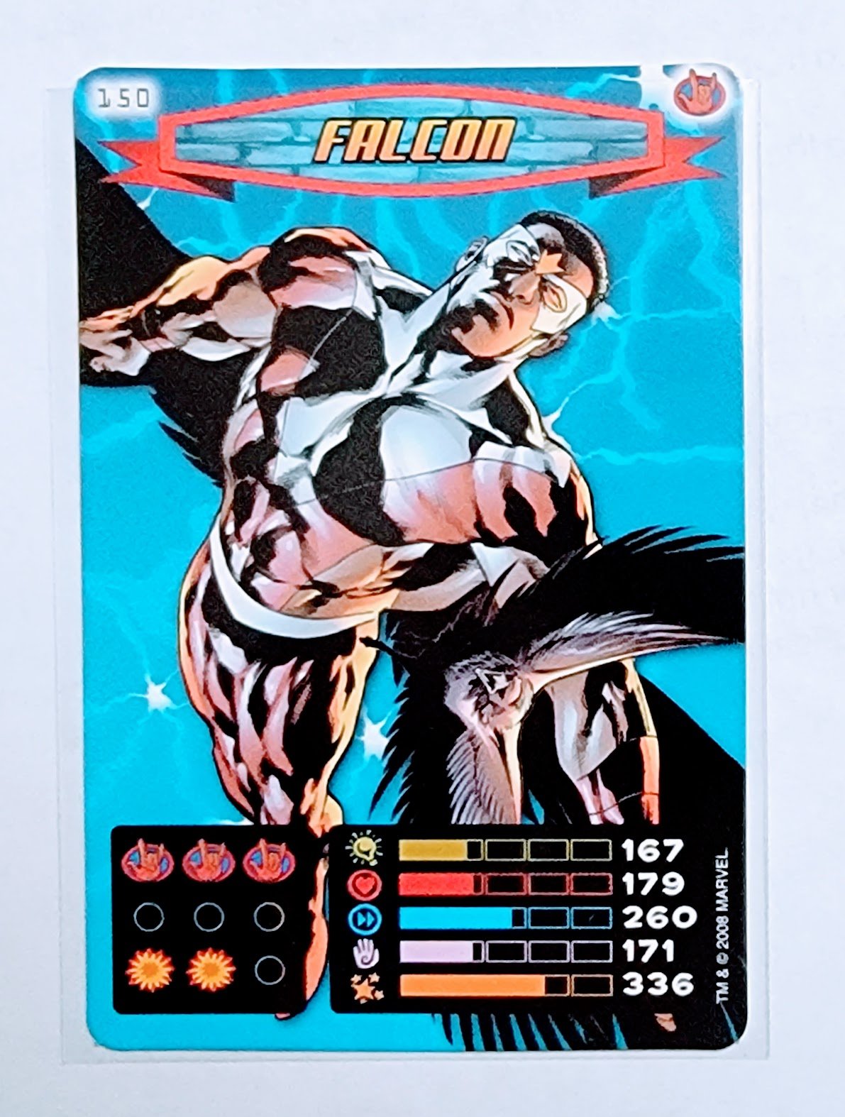 2008 Spiderman Heroes and Villains Falcon #150 Marvel Booster Trading Card UPTI simple Xclusive Collectibles