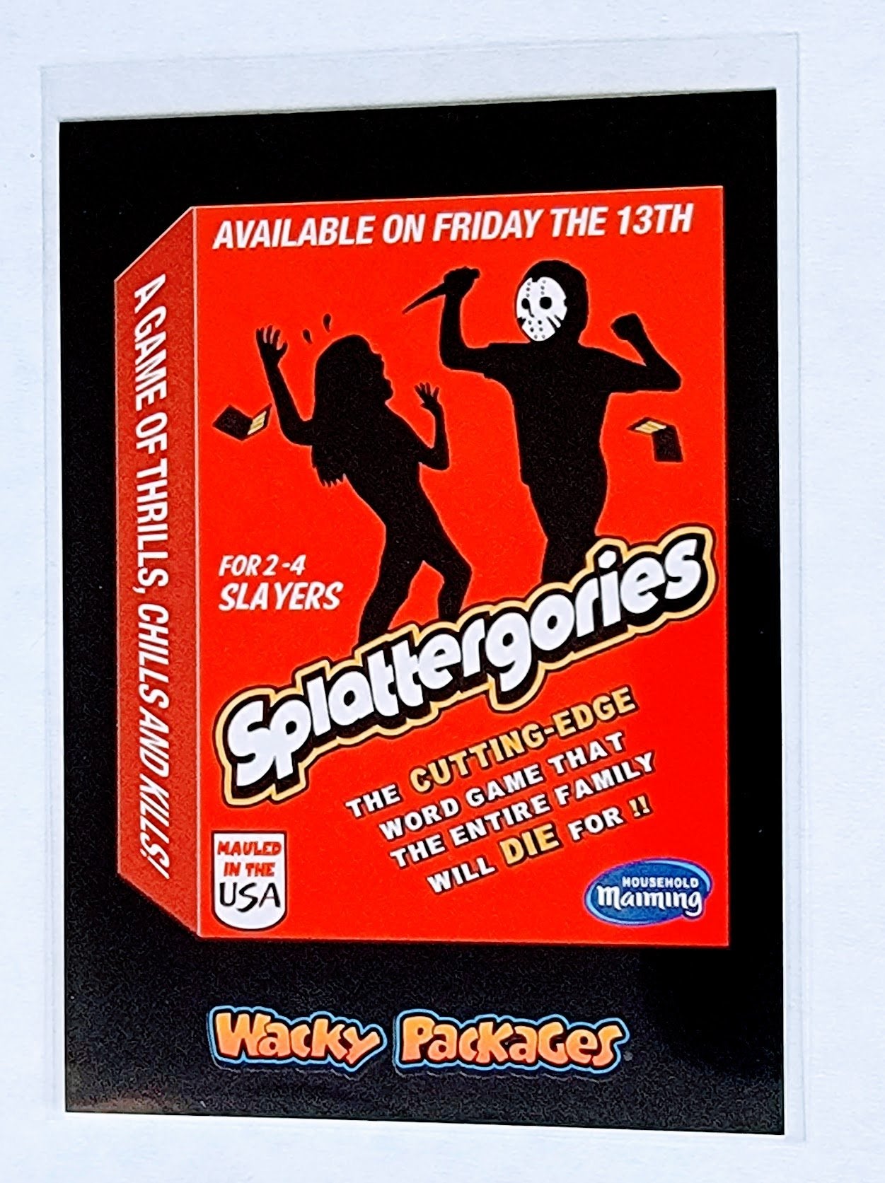 2017 Wacky Packages 50th Anniversary Splattergories Sticker Trading Card MCSC1 simple Xclusive Collectibles