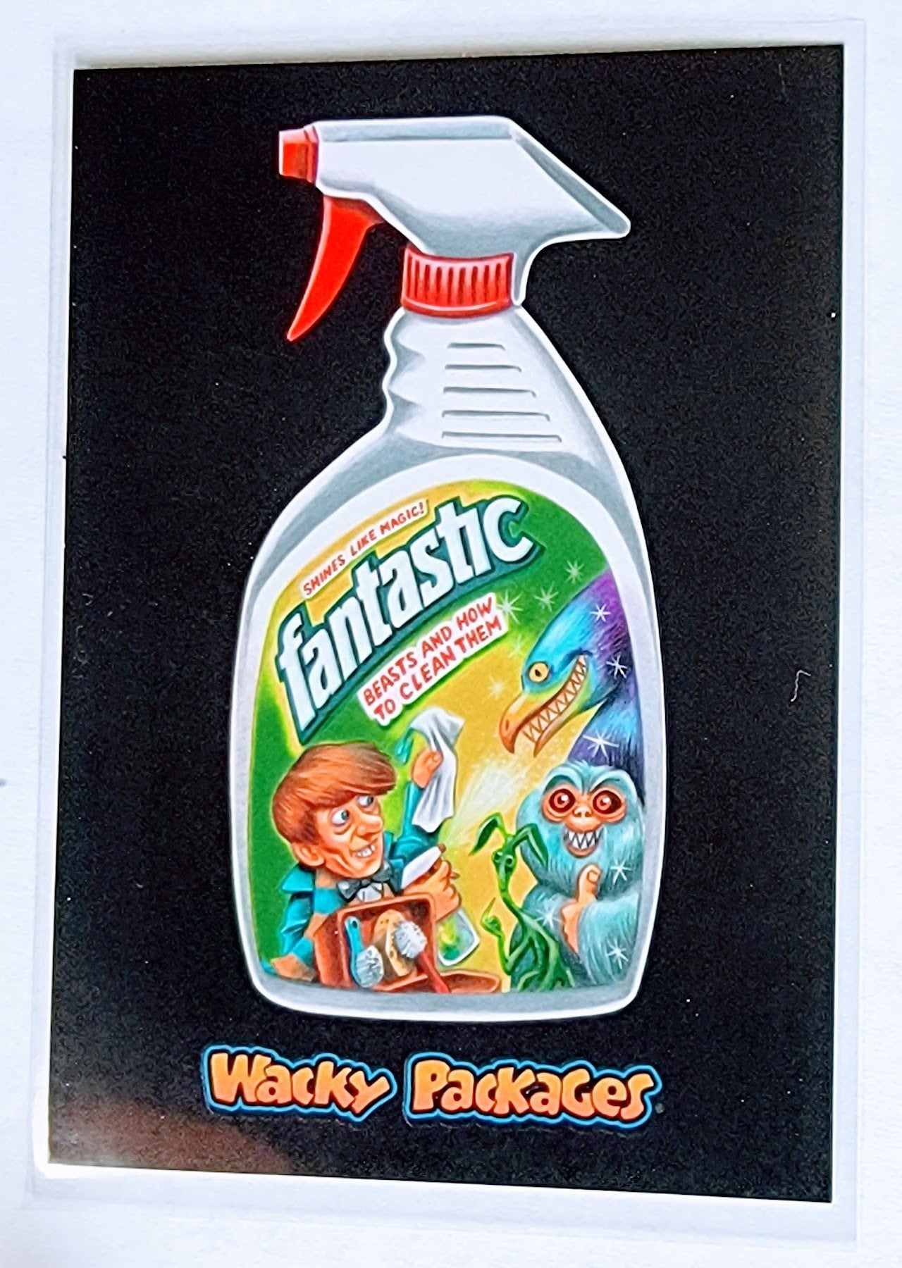 2017 Wacky Packages 50th Anniversary Fantastic Beasts and How to Clean Them Sticker Trading Card MCSC1 simple Xclusive Collectibles