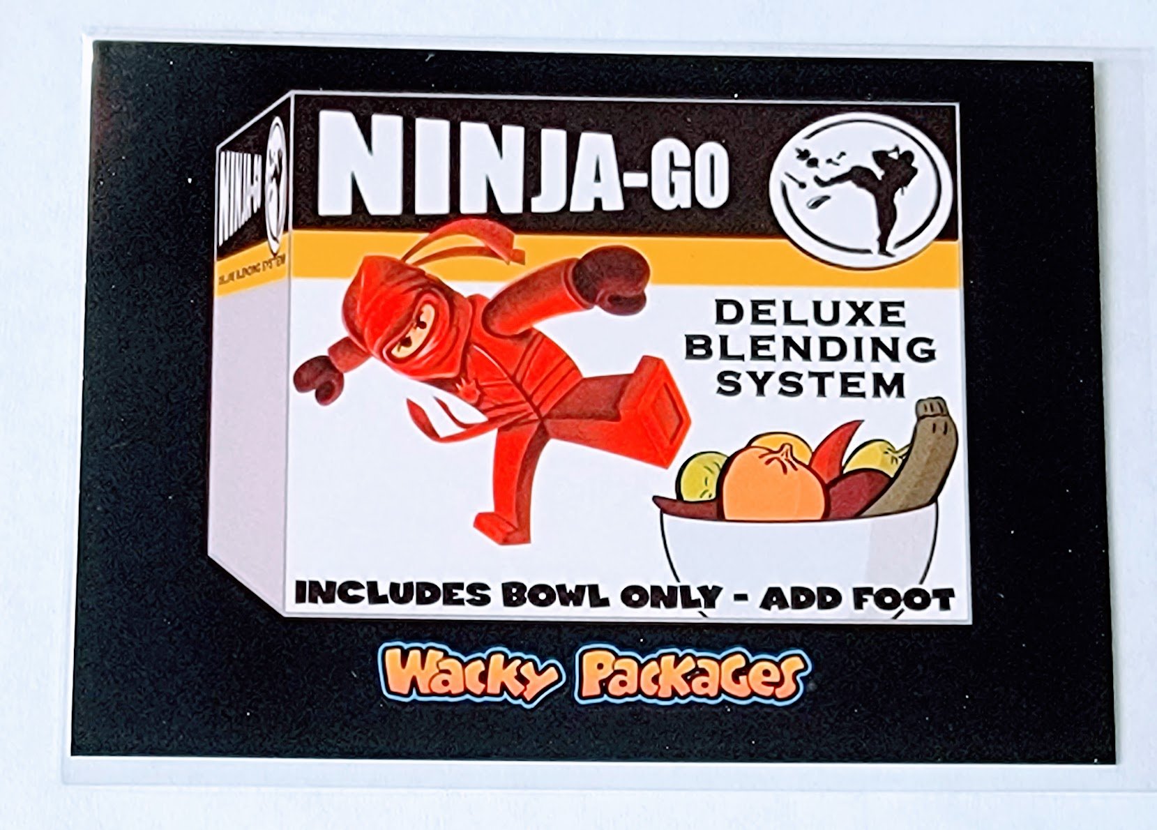 2017 Wacky Packages 50th Anniversary Ninja-Go Deluxe Blending System Sticker Trading Card MCSC1 simple Xclusive Collectibles