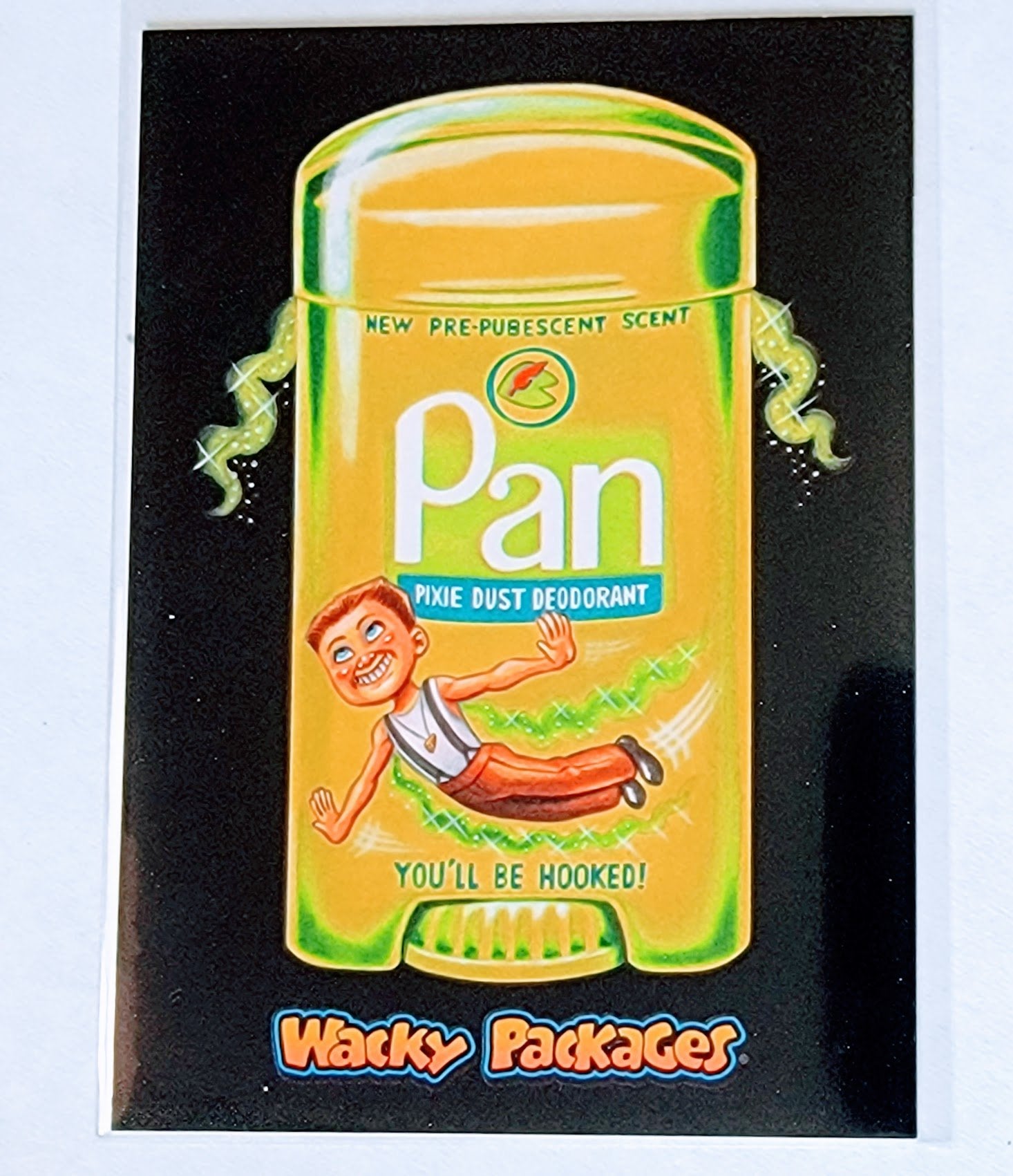 2017 Wacky Packages 50th Anniversary Pan Pixie Dust Deodorant Sticker Trading Card MCSC1 simple Xclusive Collectibles