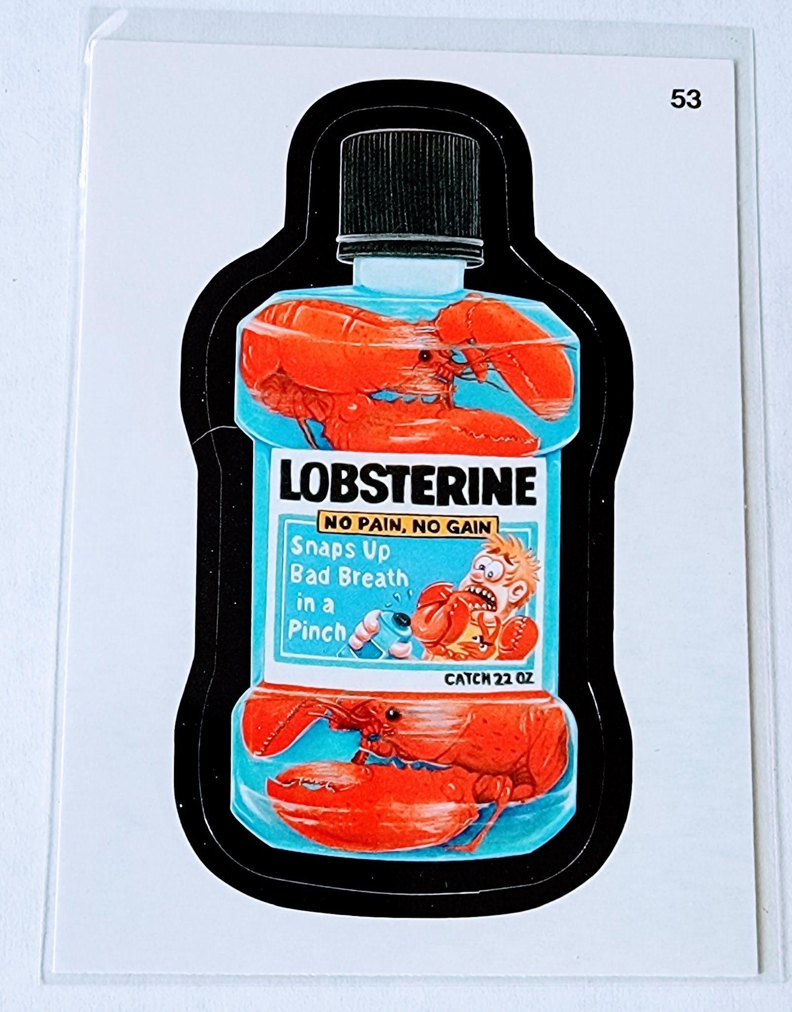 2014 Wacky Packages Lobsterine Salt Water Laundry Sticker Trading Card MCSC1 simple Xclusive Collectibles