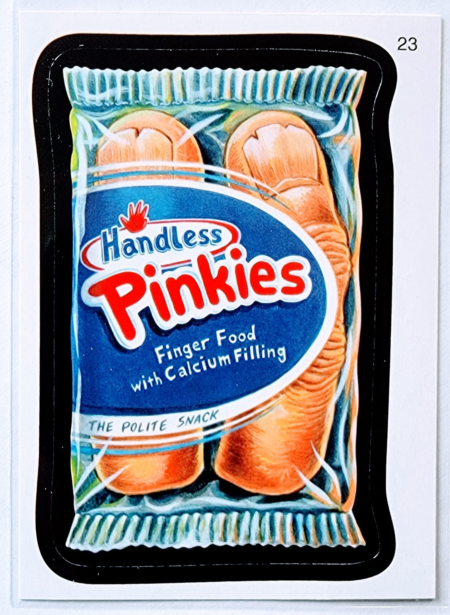 2017 Wacky Packages 50th Anniversary Handless Pinkies Sticker Trading Card MCSC1 simple Xclusive Collectibles