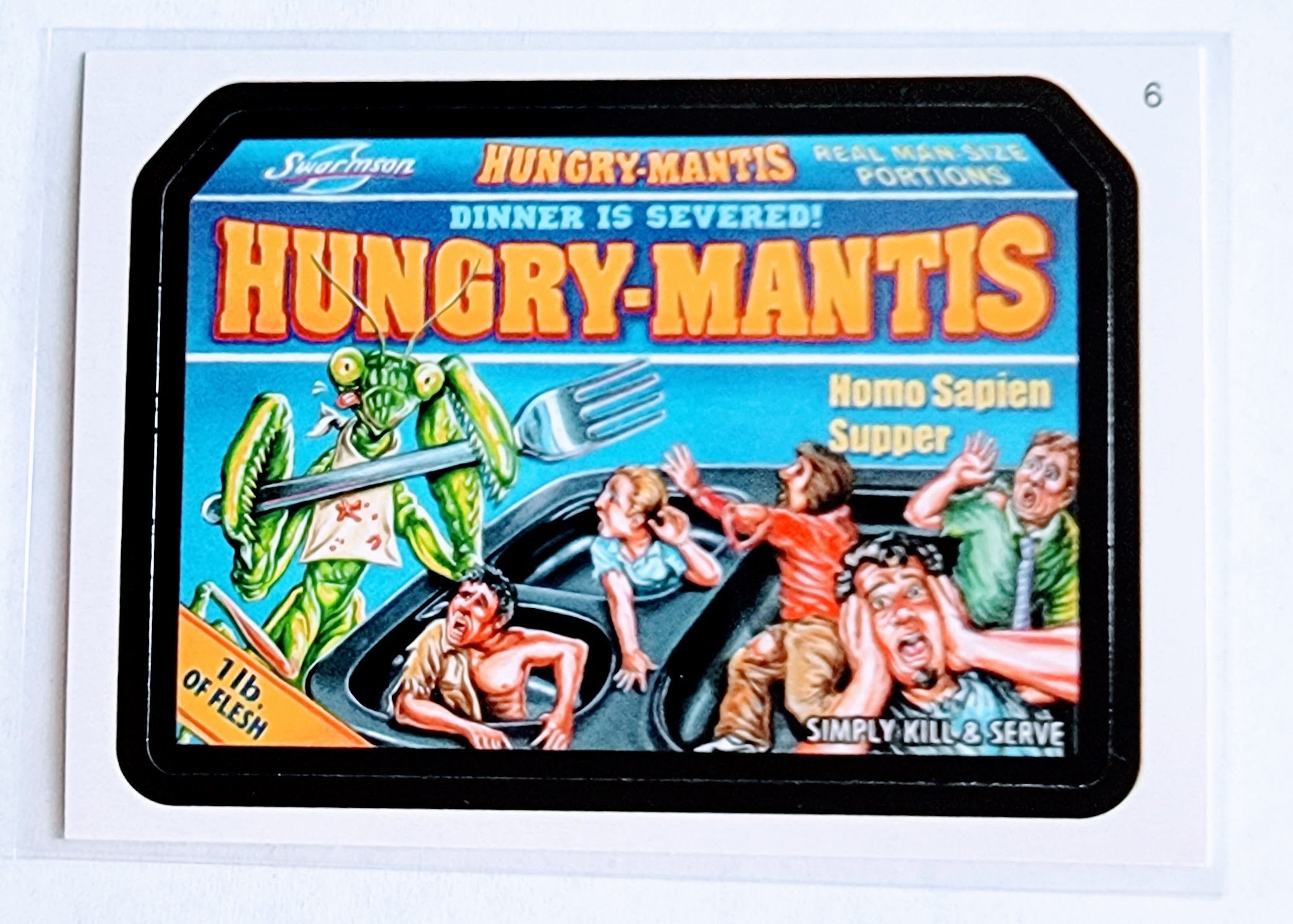 2017 Wacky Packages 50th Anniversary Hungry-Mantis Sticker Trading Card MCSC1 simple Xclusive Collectibles