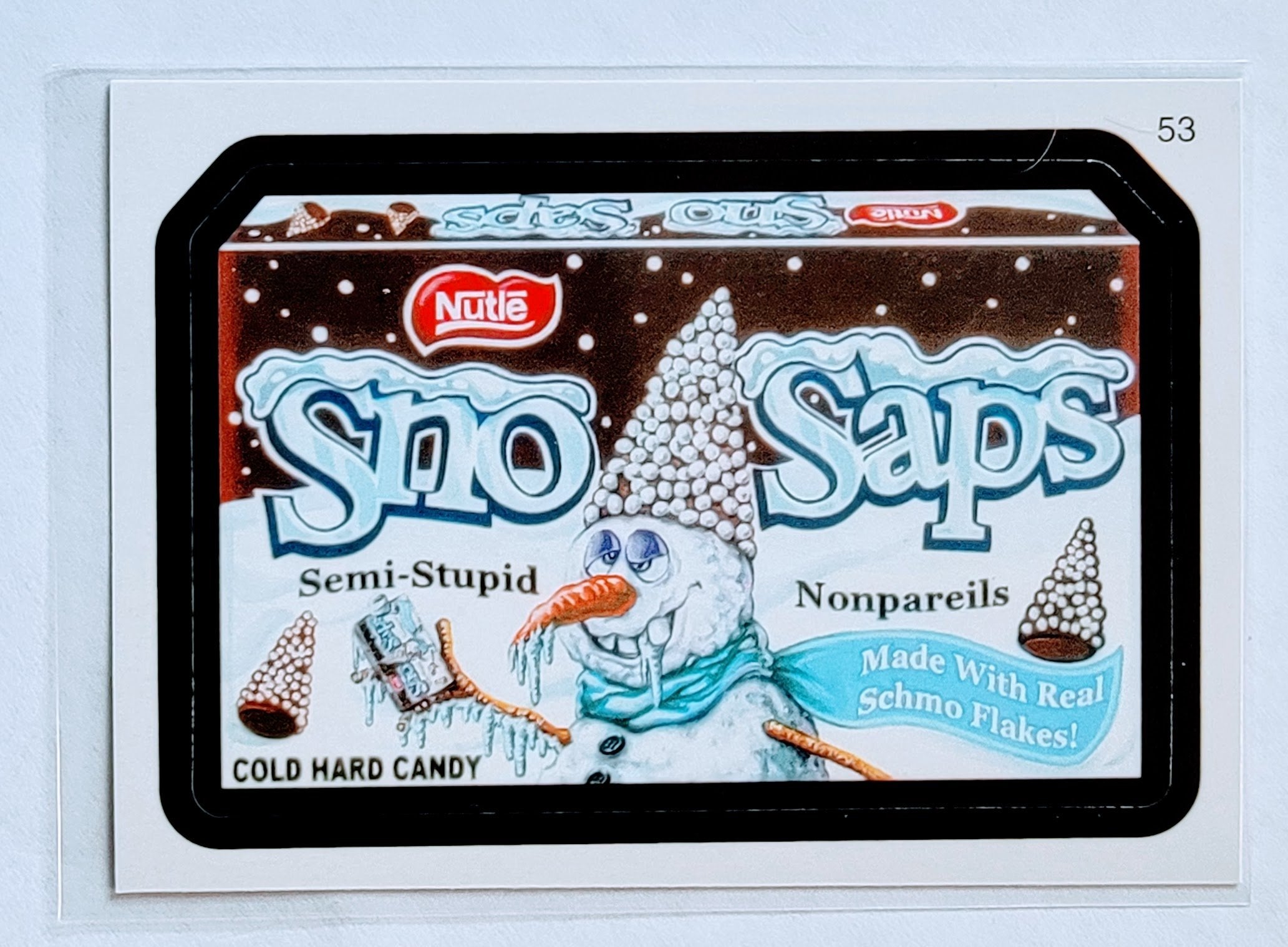 2017 Wacky Packages 50th Anniversary Sno Saps Sticker Trading Card MCSC1 simple Xclusive Collectibles