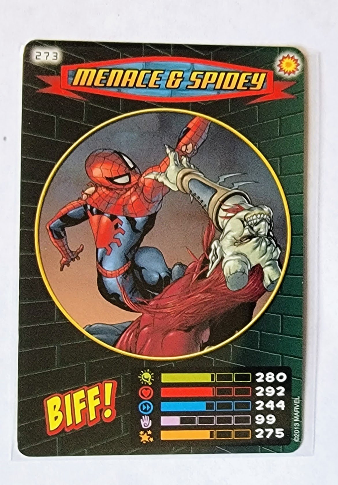 2008 Spiderman Heroes and Villains Menace & Spidey #273 Marvel Booster Marvel Trading Card MCSC1 simple Xclusive Collectibles