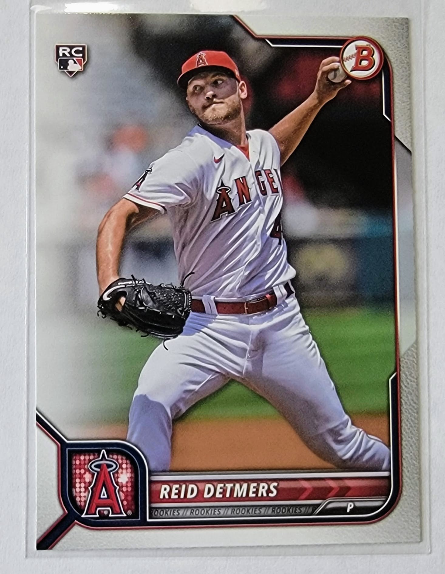 2022 Bowman Reid Detmers Rookie Baseball Trading Card SMCB1 simple Xclusive Collectibles