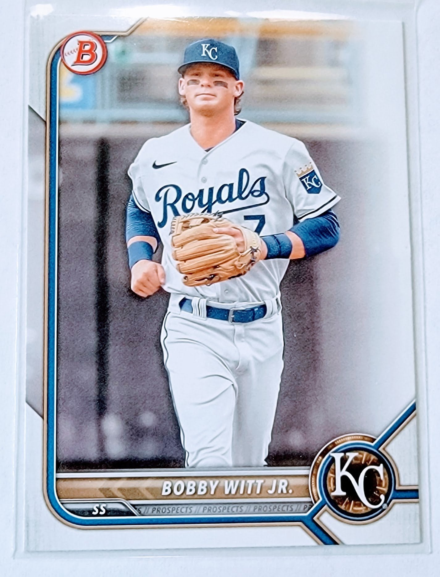 2022 Bowman Bobby Witt Jr Prospects Baseball Trading Card SMCB1 simple Xclusive Collectibles