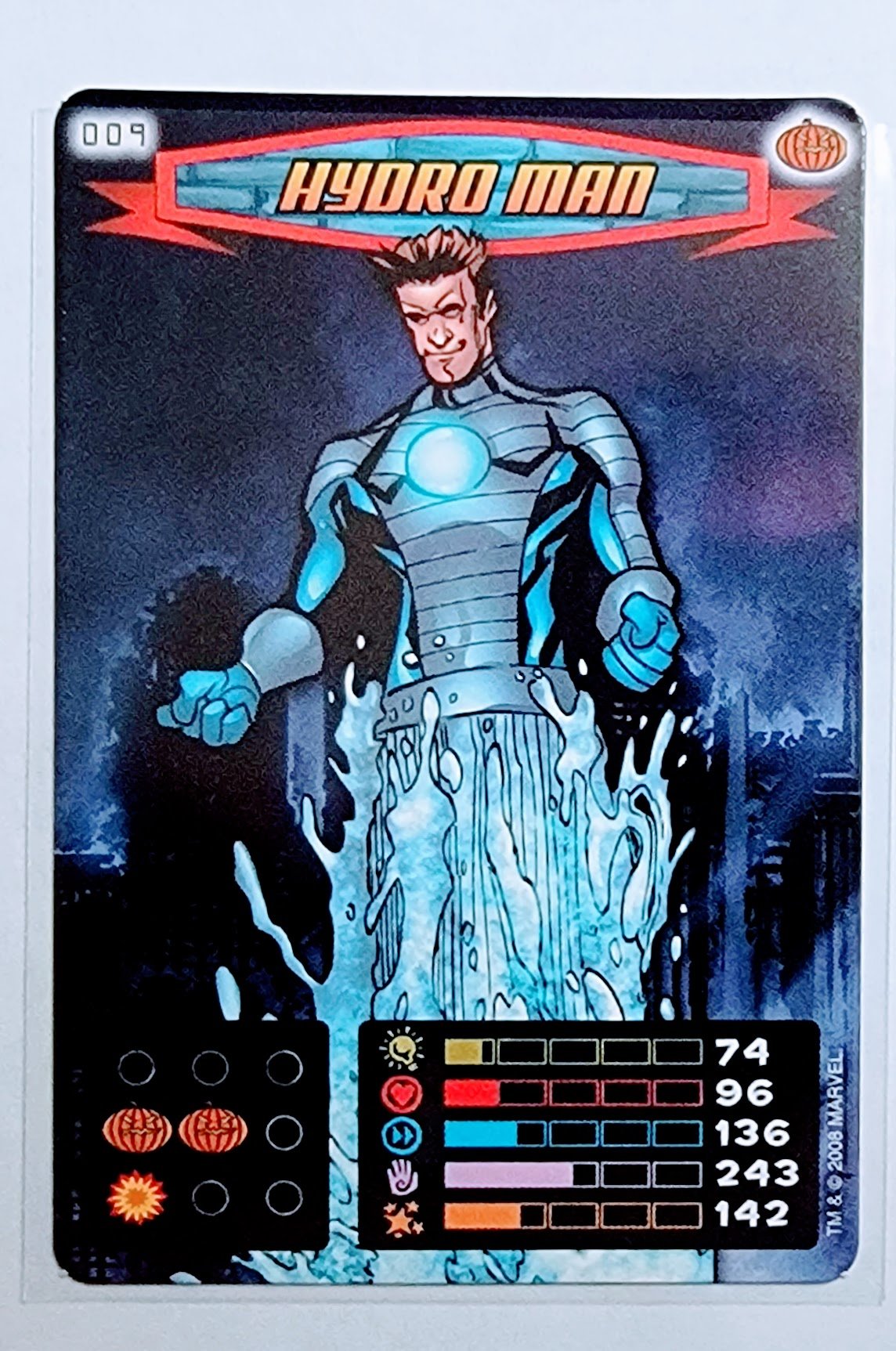 2008 Spiderman Heroes and Villains Hydroman #9 Marvel Booster Trading Card UPTI simple Xclusive Collectibles