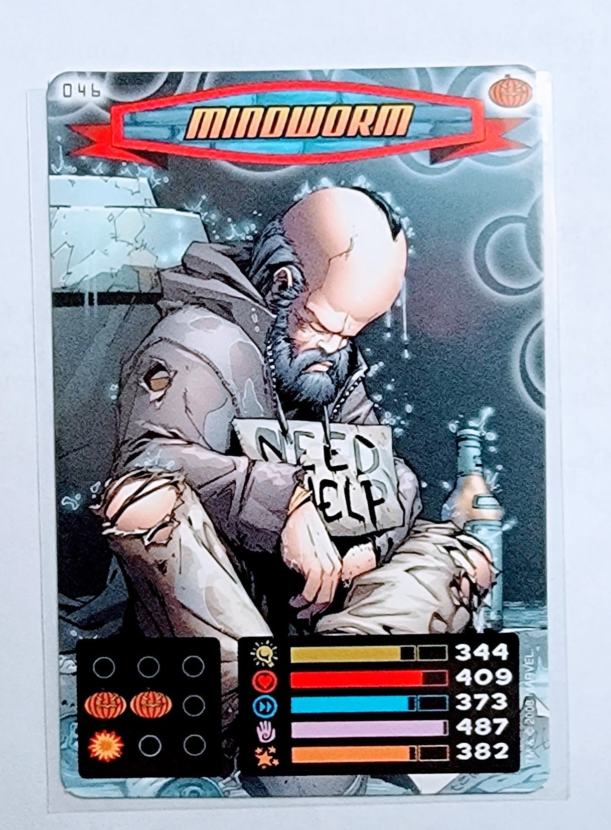 2008 Spiderman Heroes and Villains Mindworm #46 Marvel Booster Trading Card UPTI simple Xclusive Collectibles