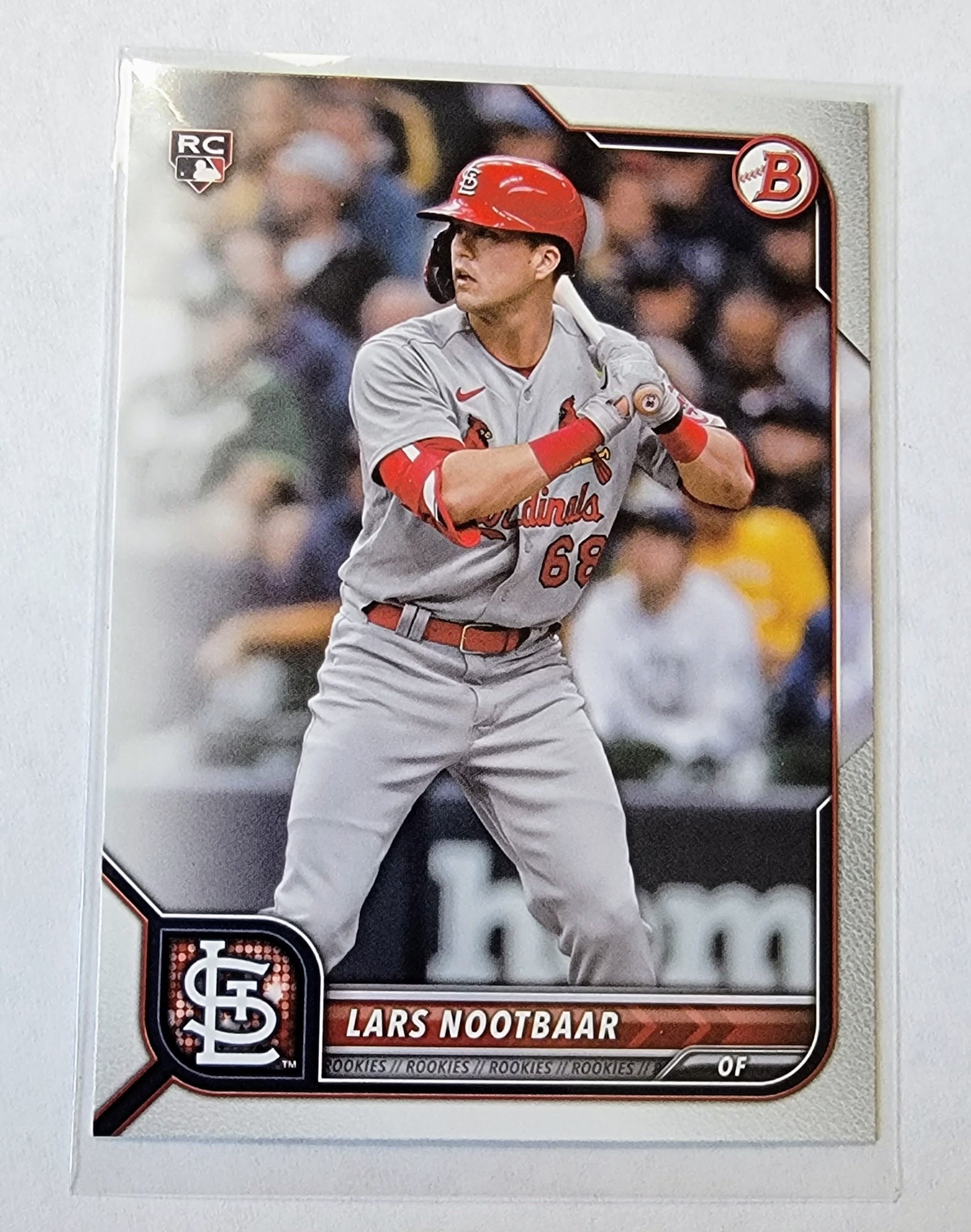 2022 Bowman Lars Nootbar Rookie Baseball Trading Card SMCB1 simple Xclusive Collectibles