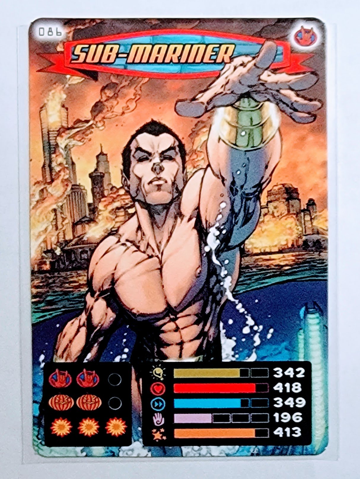 2008 Spiderman Heroes and Villains Sub-Mariner #86 Marvel Booster Trading Card UPTI simple Xclusive Collectibles
