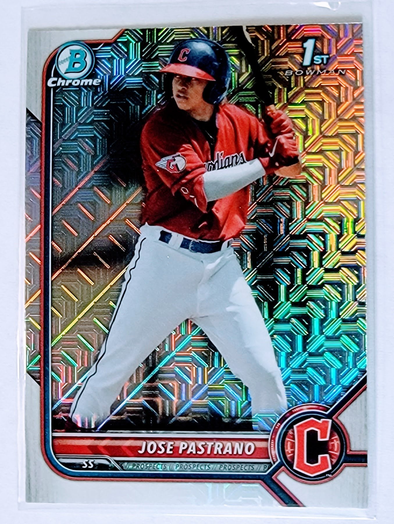 2022 Bowman Chrome Jose Pastrano 1st on Bowman Mojo Refractor Baseball Trading Card SMCB1 simple Xclusive Collectibles
