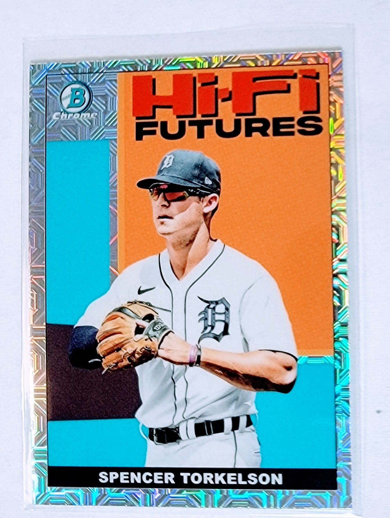 2022 Bowman Chrome Spencer Torkelson Hi-Fi Futures Mojo Refractor Baseball Trading Card SMCB1 simple Xclusive Collectibles