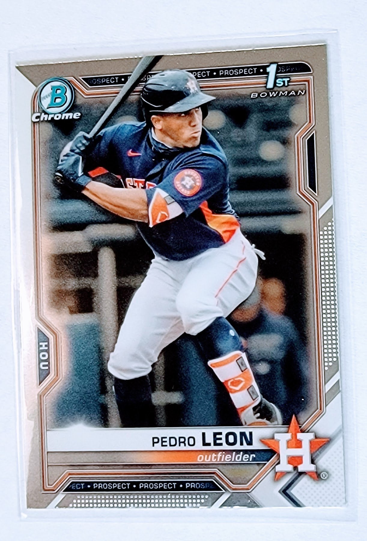2021 Bowman Chrome Pedro Leon Prospect Baseball Card SMCB1 simple Xclusive Collectibles