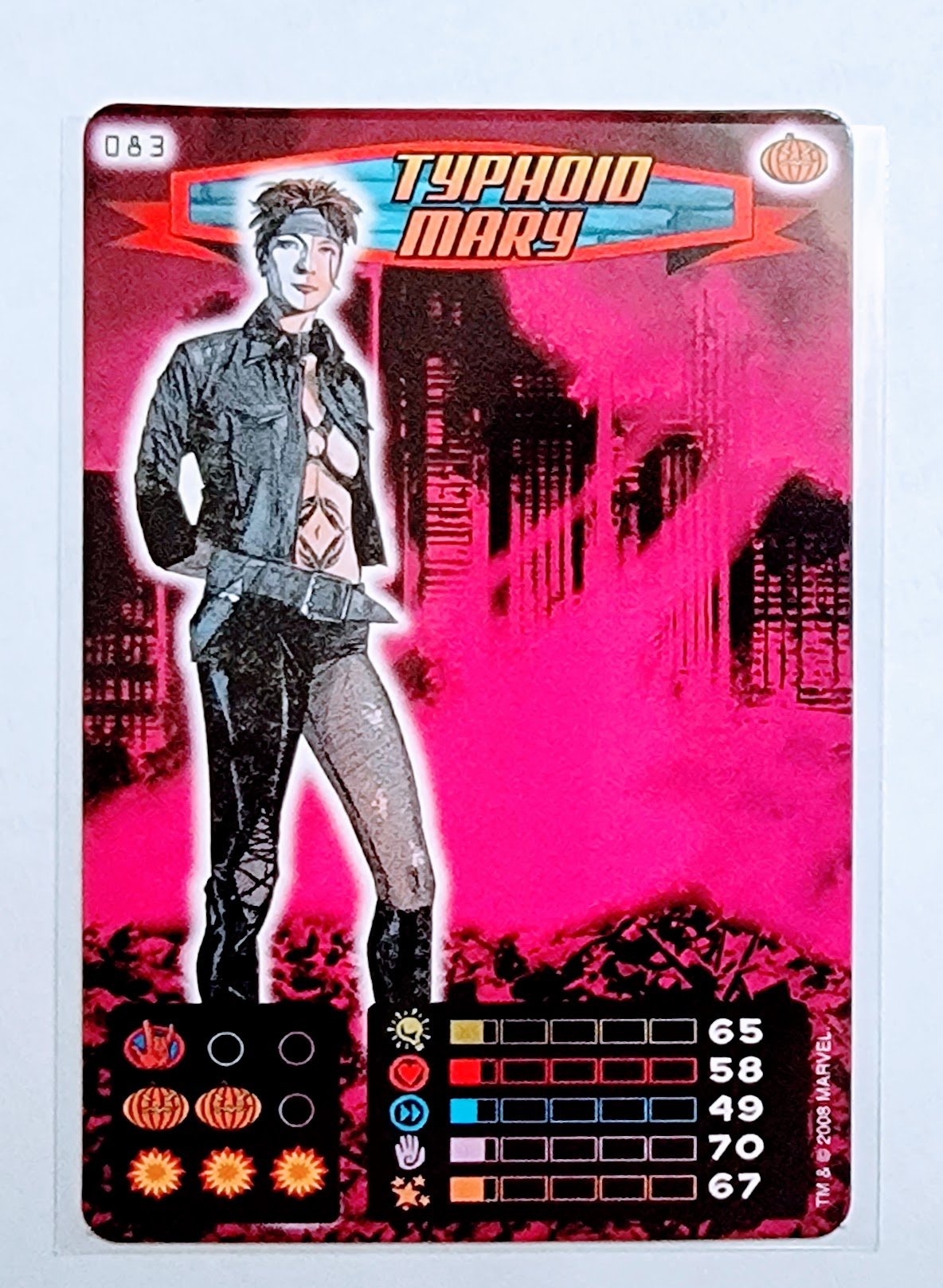2008 Spiderman Heroes and Villains Typhoid Mary #83 Marvel Booster Trading Card UPTI simple Xclusive Collectibles