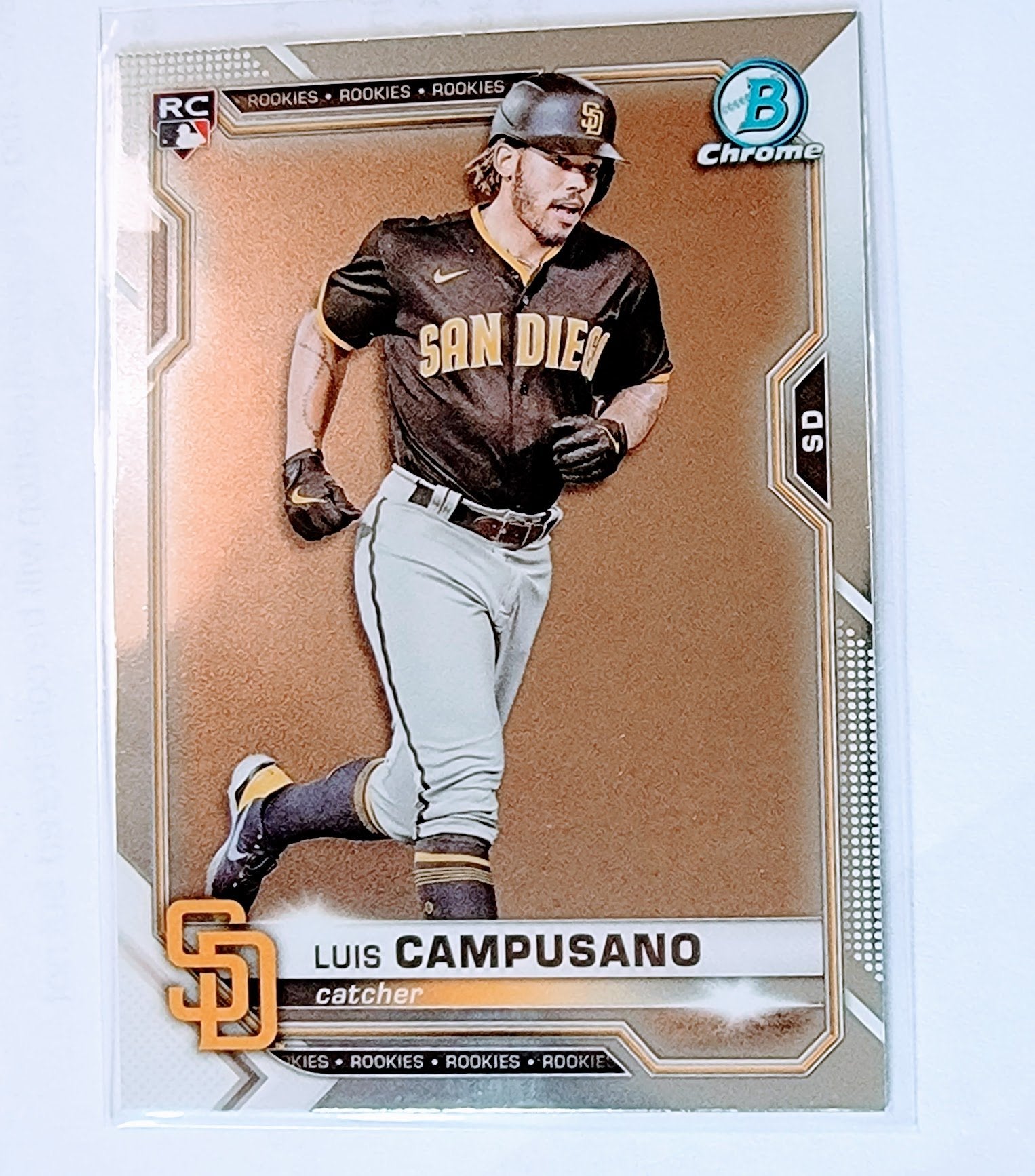 2021 Bowman Chrome Luis Campusano Rookie Baseball Card SMCB1 simple Xclusive Collectibles