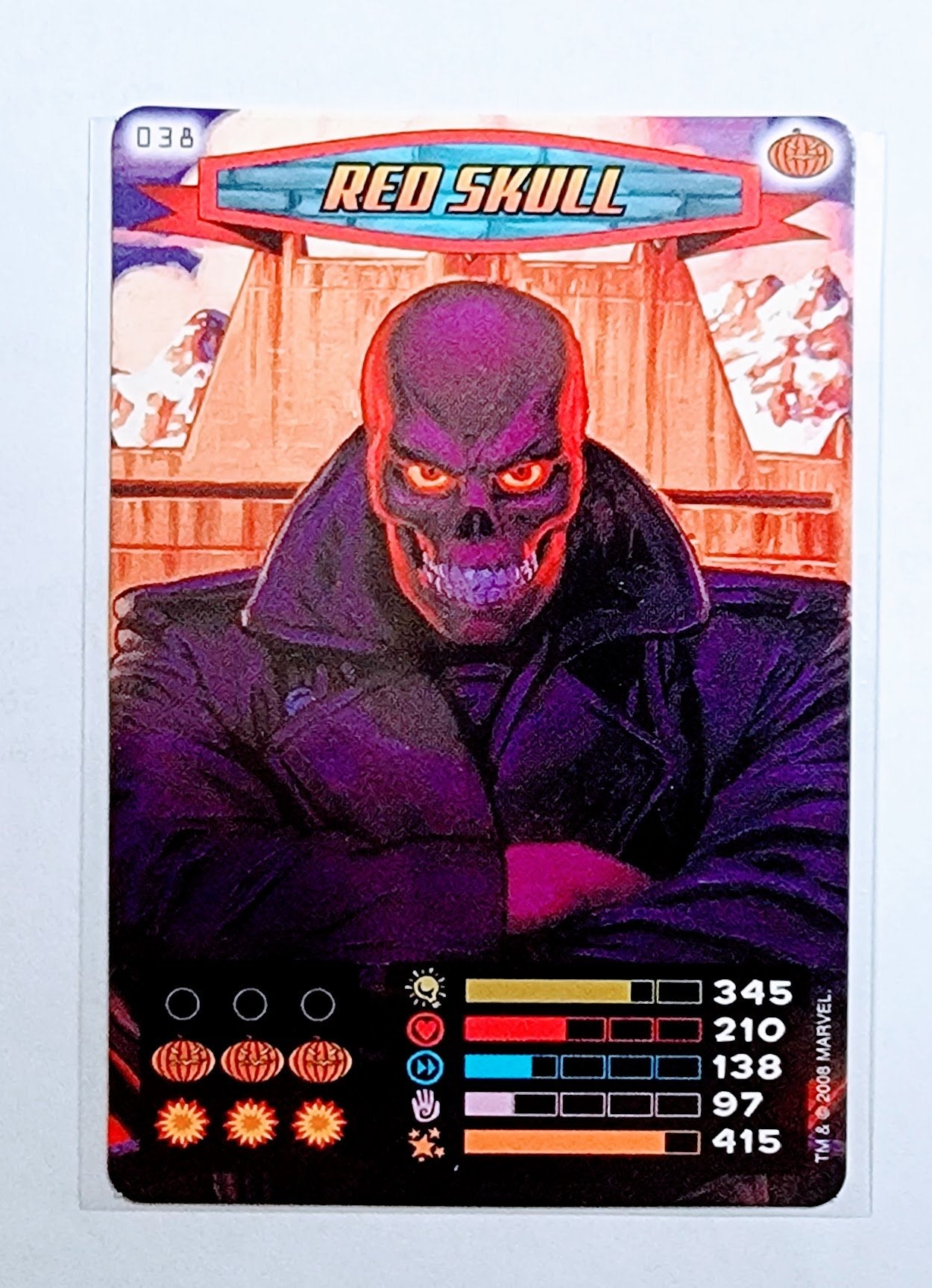 2008 Spiderman Heroes and Villains Red Skull #38 Marvel Booster Trading Card UPTI simple Xclusive Collectibles