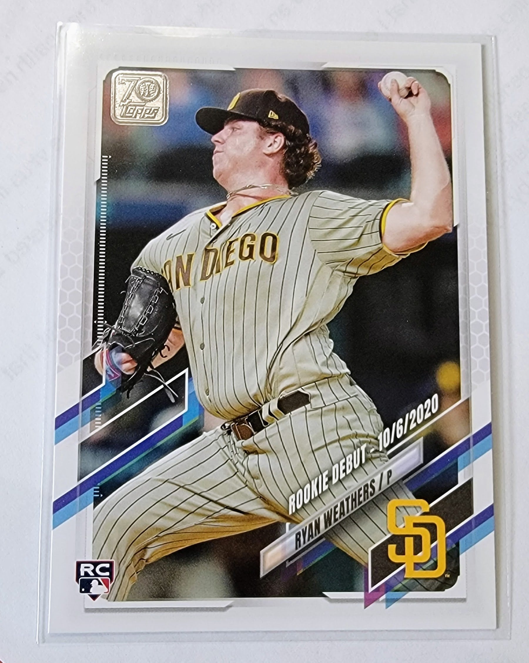2021 Topps Update Ryan Weathers Rookie Debut Baseball Trading Card SMCB1 simple Xclusive Collectibles