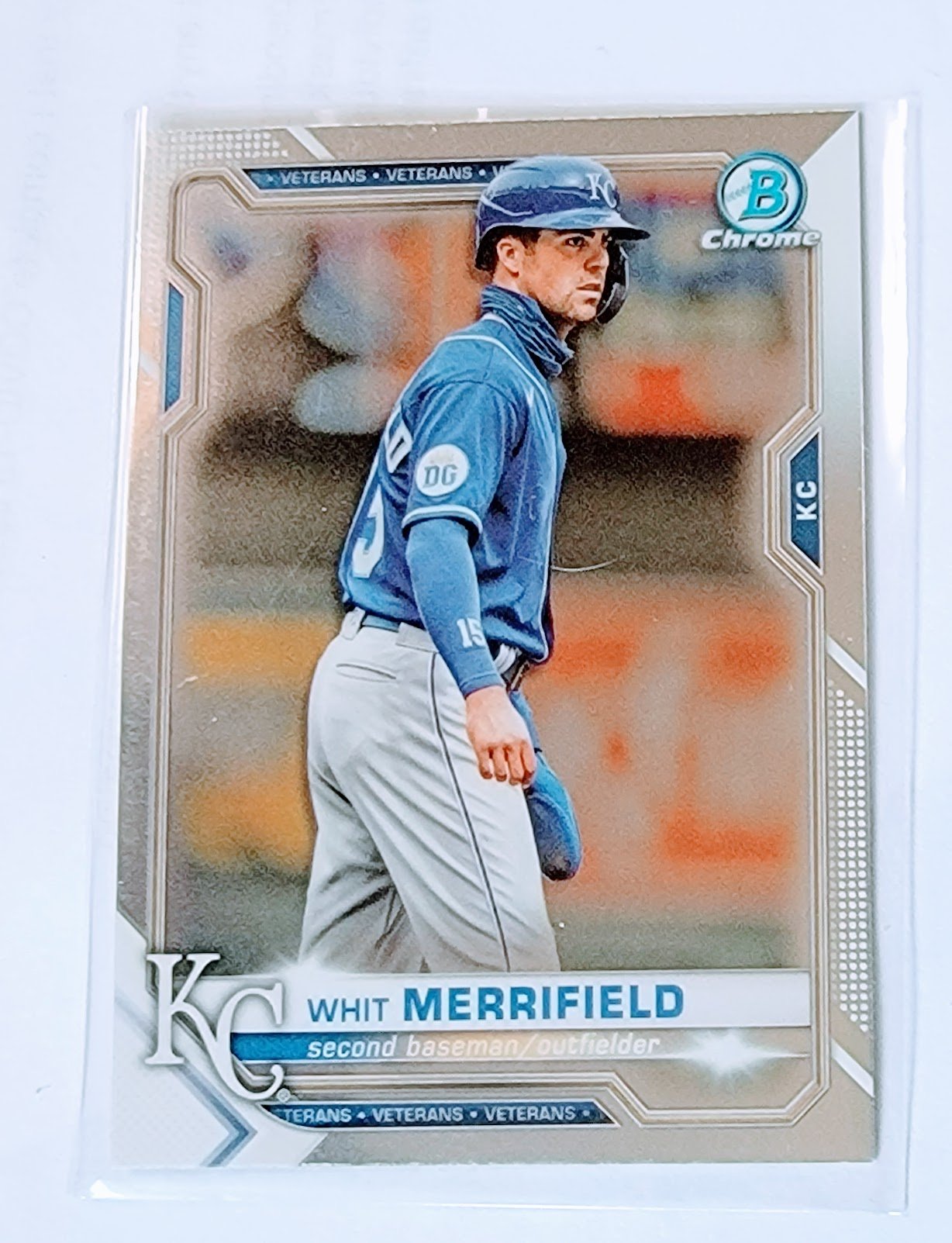 2022 Topps Chrome Whit Merrifield Refractor Baseball Card