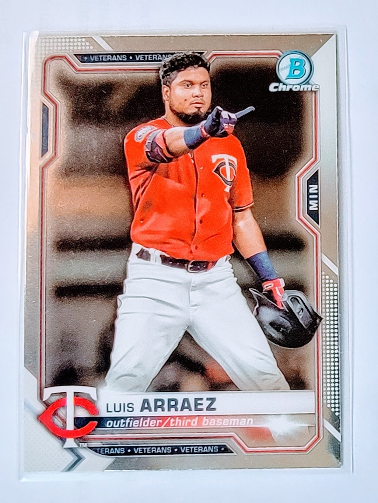 2021 Bowman Chrome Luis Arraez Veterans Baseball Trading Card SMCB1 simple Xclusive Collectibles