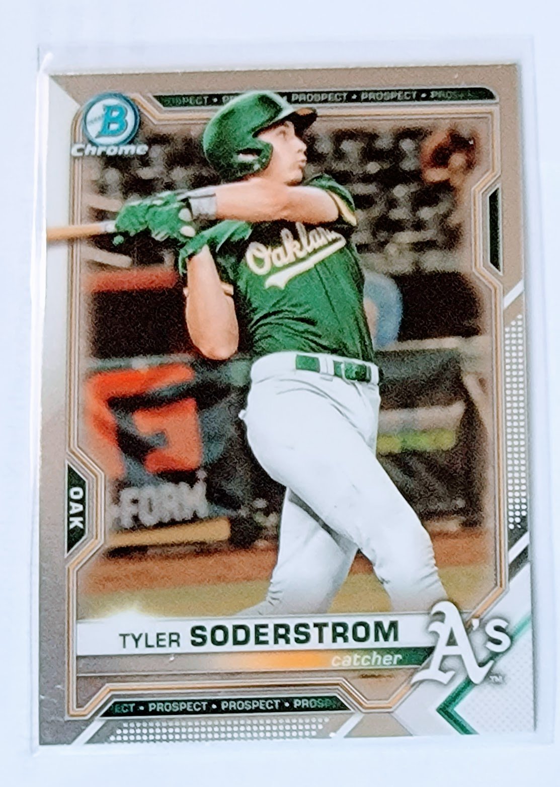 2021 Bowman Chrome Tyler Soderstrom Prospects Baseball Trading Card SMCB1 simple Xclusive Collectibles