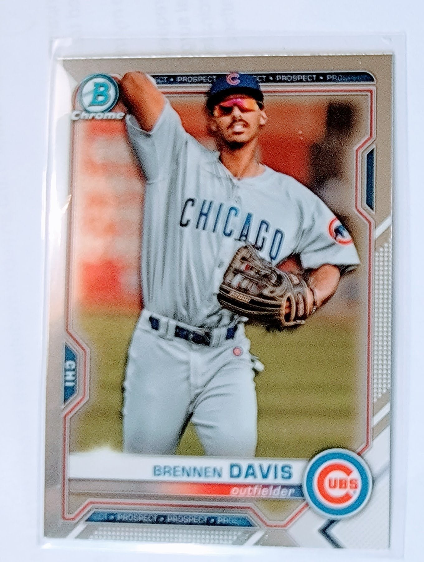 2021 Bowman Chrome Brennen Davis Prospect Baseball Trading Card SMCB1 simple Xclusive Collectibles
