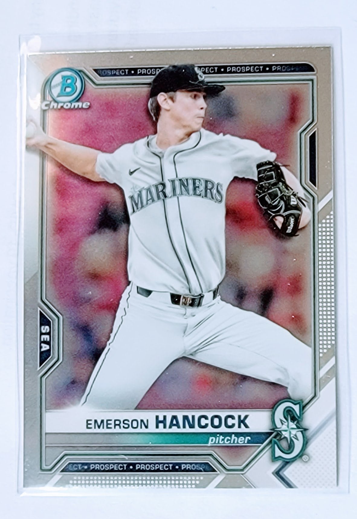 2021 Bowman Chrome Emerson Hancock Prospect Baseball Trading Card SMCB1 simple Xclusive Collectibles