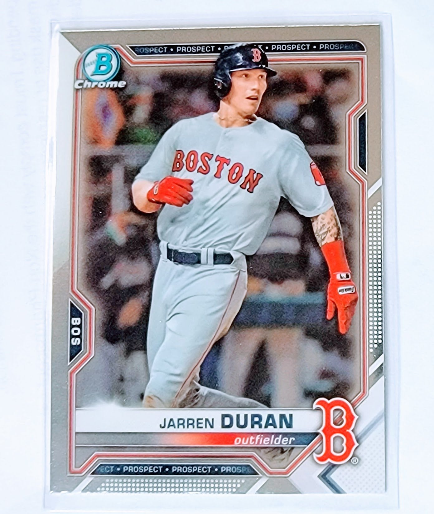 2021 Bowman Chrome Jarren Duran Prospect Baseball Trading Card SMCB1 simple Xclusive Collectibles