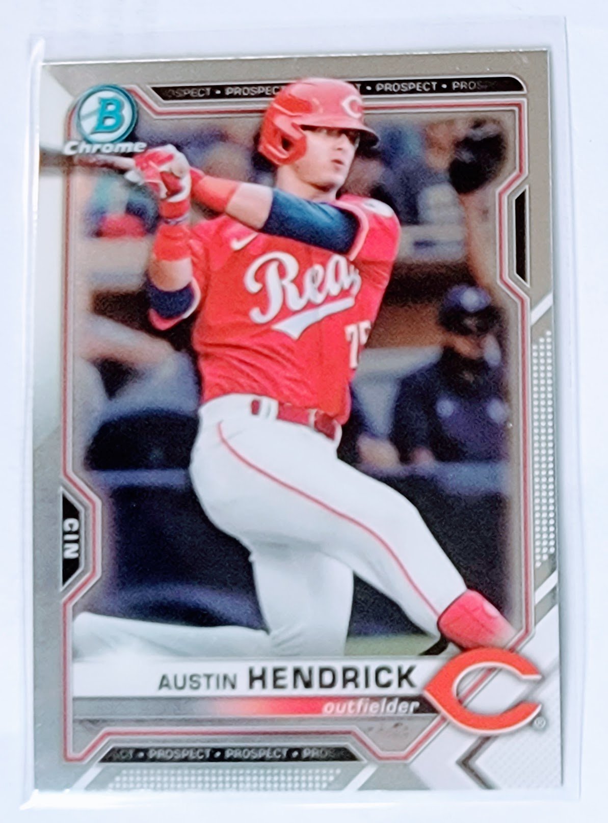 2021 Bowman Chrome Austin Hendrick Prospect Baseball Trading Card SMCB1 simple Xclusive Collectibles