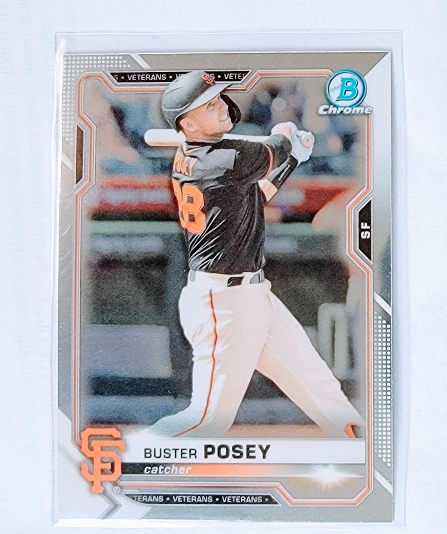 2021 Bowman Chrome Buster Posey Veterans Baseball Trading Card SMCB1 simple Xclusive Collectibles
