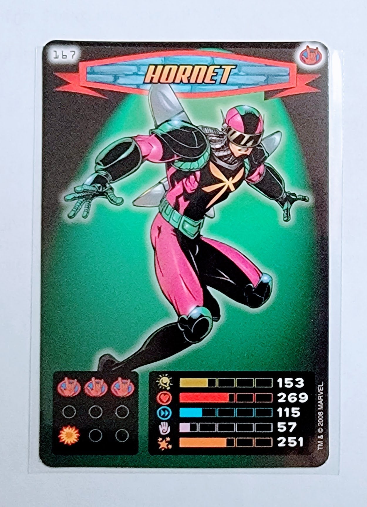 2008 Spiderman Heroes and Villains Hornet #167 Marvel Booster Trading Card UPTI simple Xclusive Collectibles