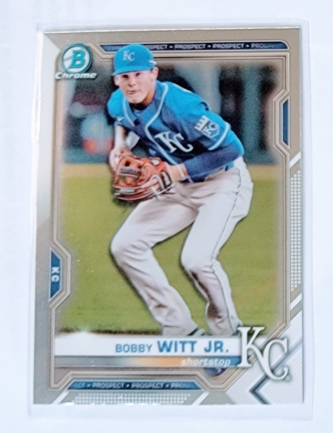 2021 Bowman Chrome Bobby Witt Jr Prospect Baseball Trading Card SMCB1 simple Xclusive Collectibles