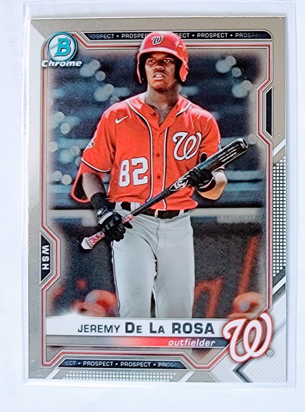 2021 Bowman Chrome Jeremy De LA Rosa Prospect Baseball Trading Card SMCB1 simple Xclusive Collectibles