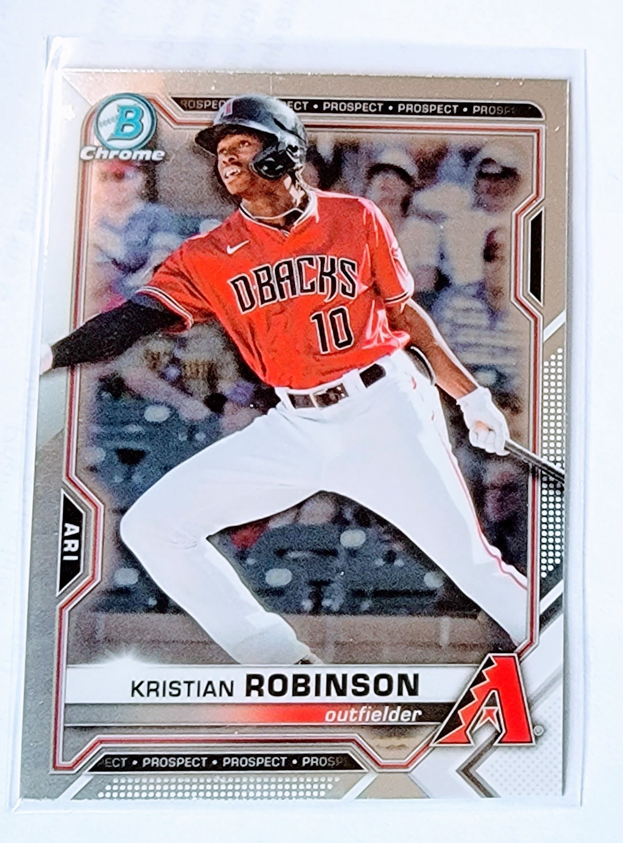 2021 Bowman Chrome Kristian Robinson Prospect Baseball Trading Card SMCB1 simple Xclusive Collectibles