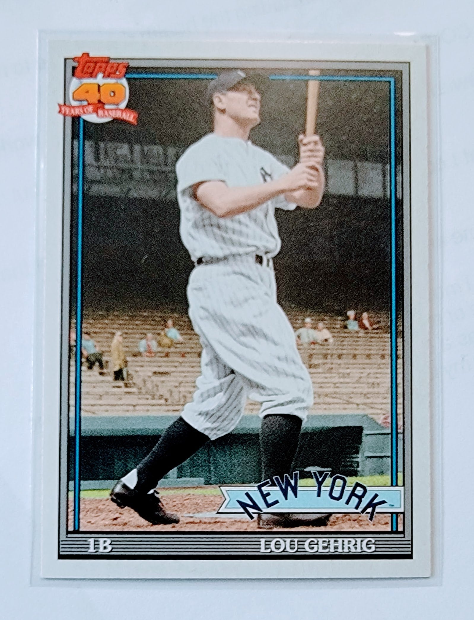 2021 Topps Archives Lou Gehrig 1991 Baseball Trading Card SMCB1 simple Xclusive Collectibles