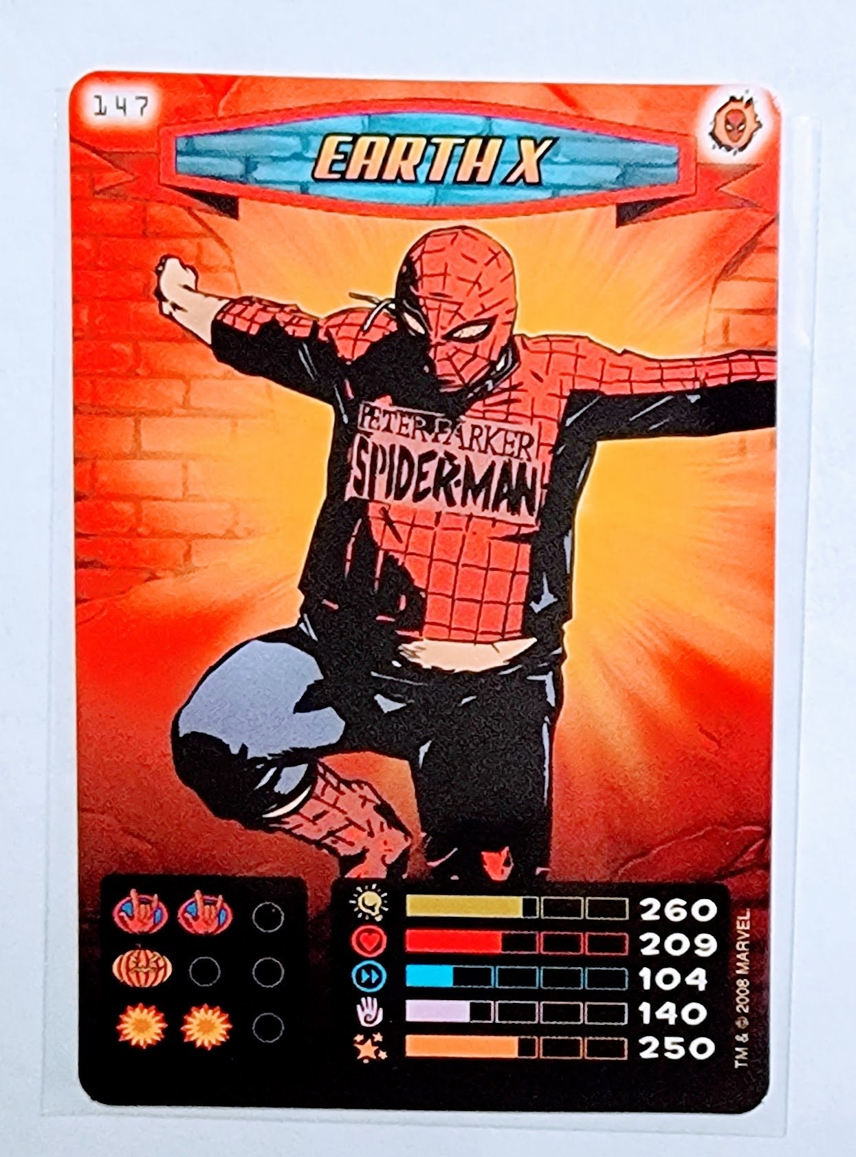 2008 Spiderman Heroes and Villians Earth X #147 Marvel Booster Trading Card UPTI simple Xclusive Collectibles
