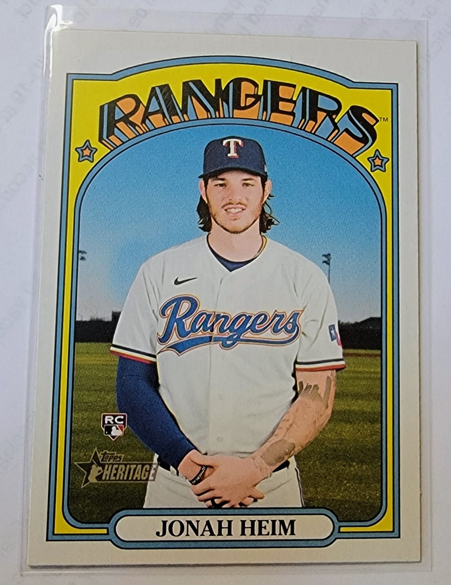 2021 Topps Heritage Jonah Heim Baseball Trading Card MCSC1 simple Xclusive Collectibles