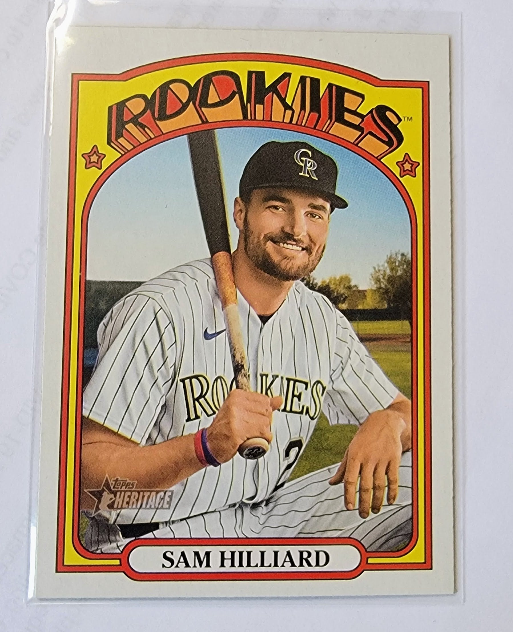 2021 Topps Heritage Sam Hilliard Baseball Trading Card MCSC1 simple Xclusive Collectibles