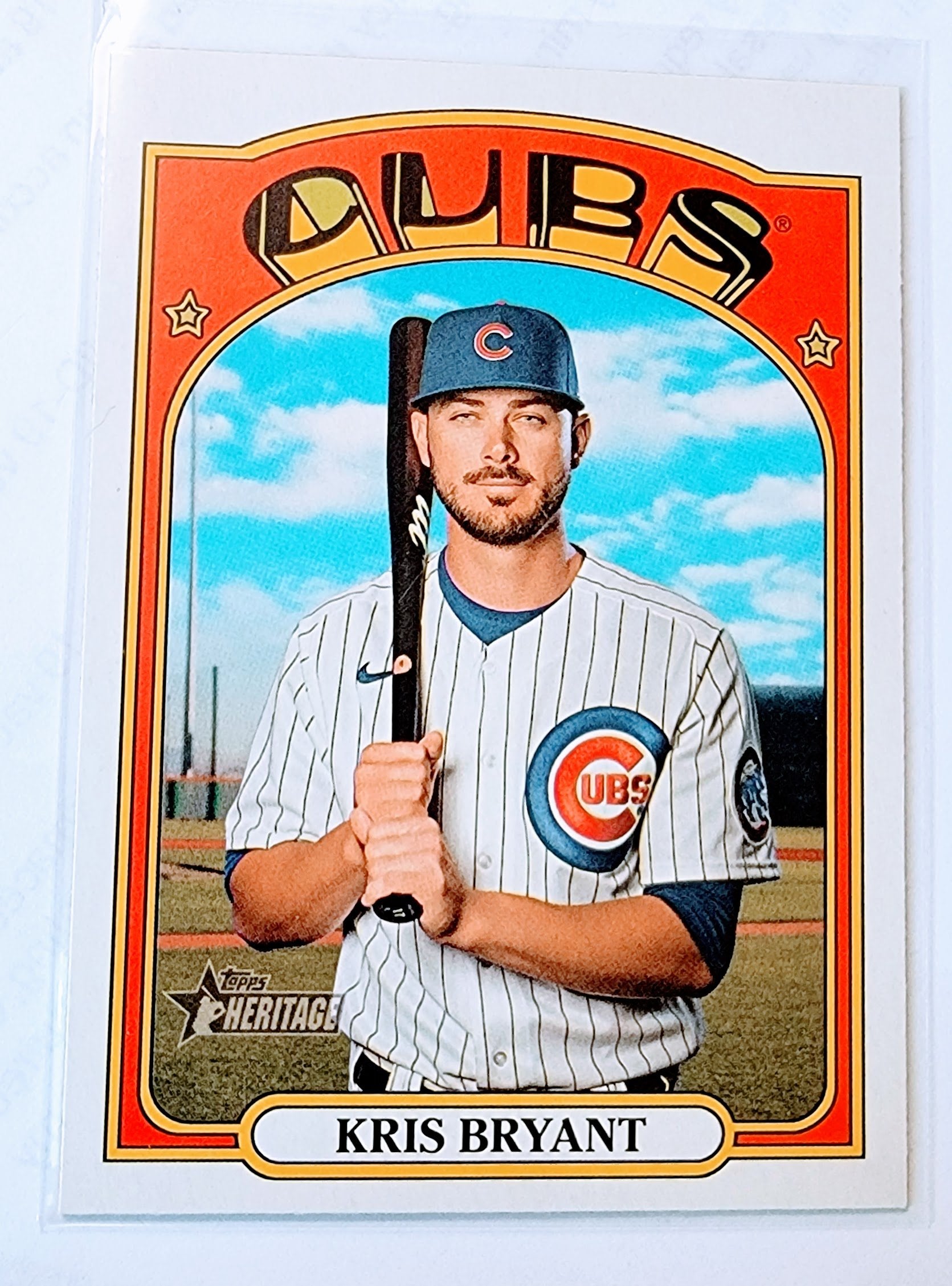 2021 Topps Heritage Kris Bryant Baseball Trading Card MCSC1 simple Xclusive Collectibles
