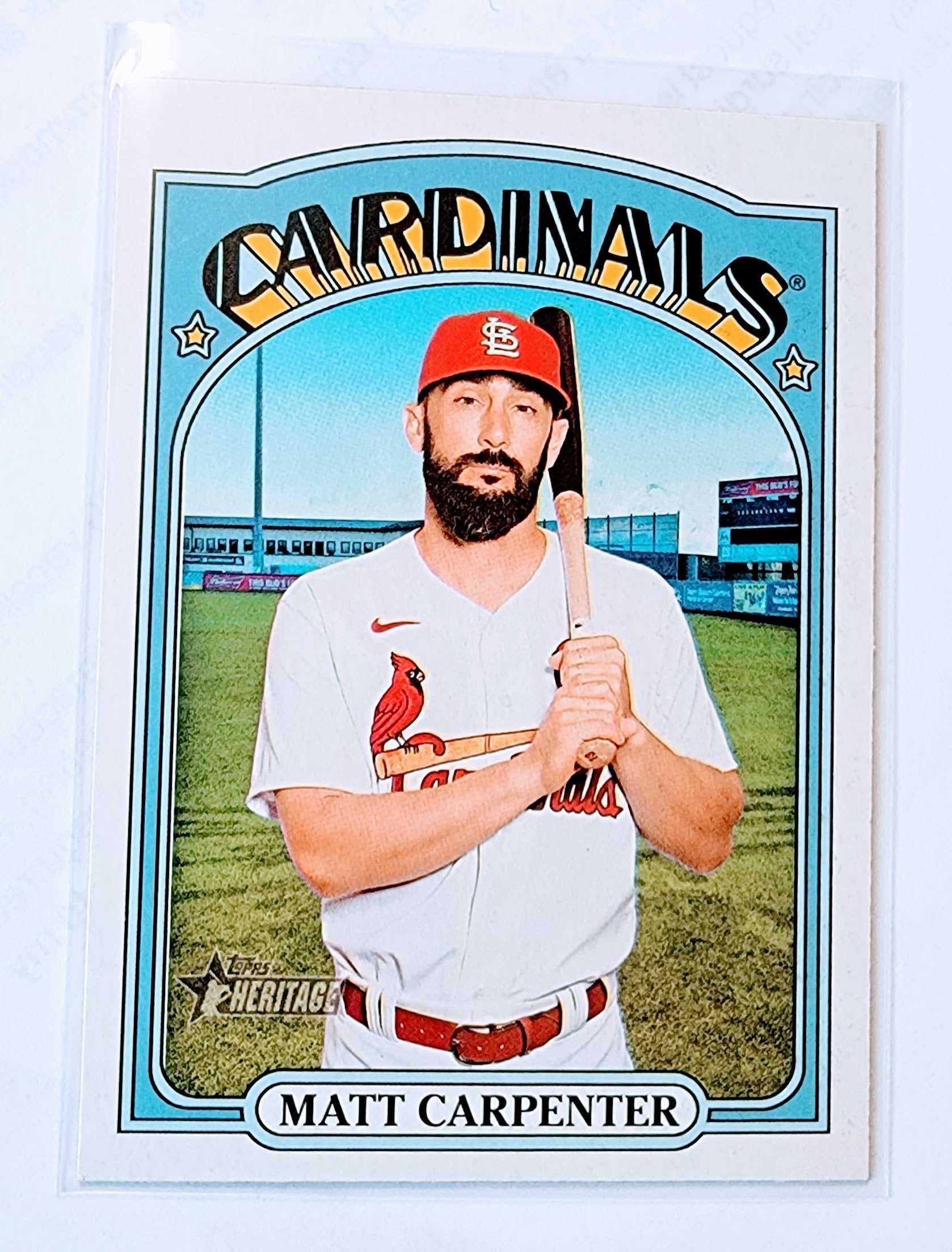 2021 Topps Heritage Matt Carpenter Baseball Trading Card MCSC1 simple Xclusive Collectibles